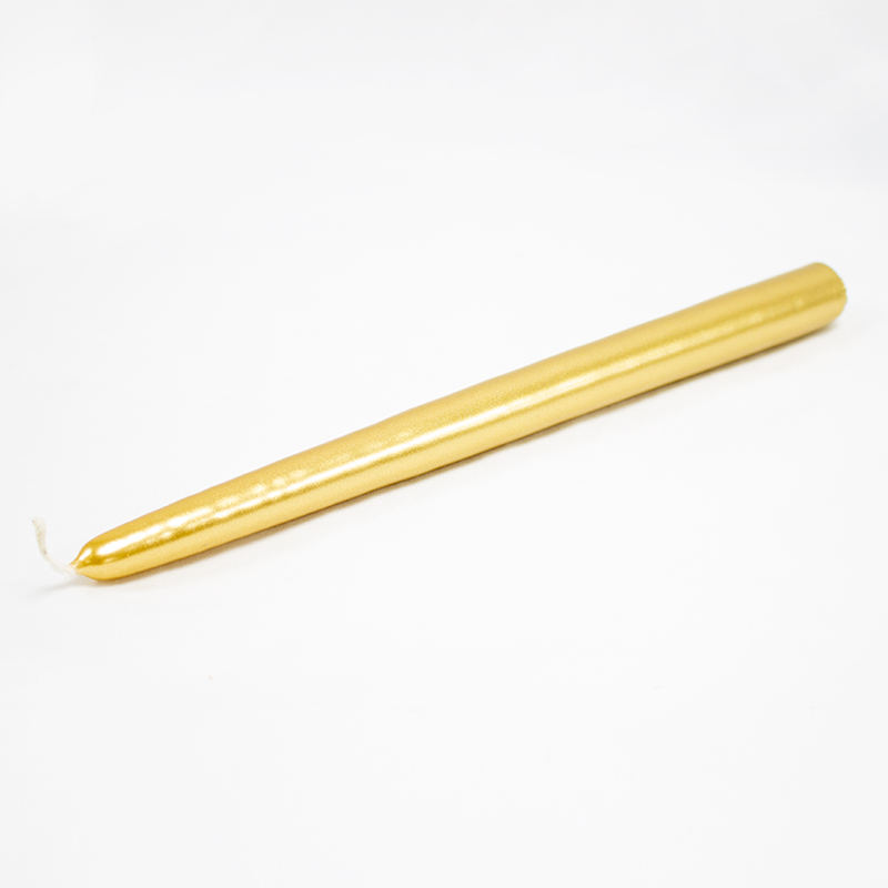 Vela Cónica 2.2/24cm (10 Un)  Ouro